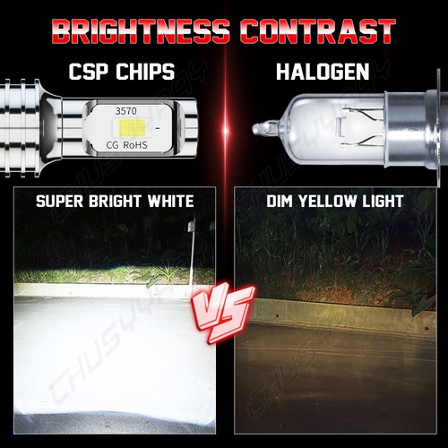 2 Ultra Bright LED Headlight Bulbs for 2004-2009 Honda TRX450 R 2X4 Hi-Low beam - Picture 20 of 24