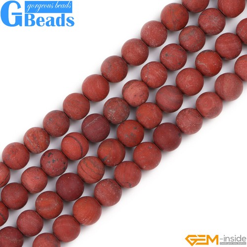 6mm Natural Red Jasper Chakras Matt Round Beads For Jewelry Making 15" Strand - Picture 15 of 38
