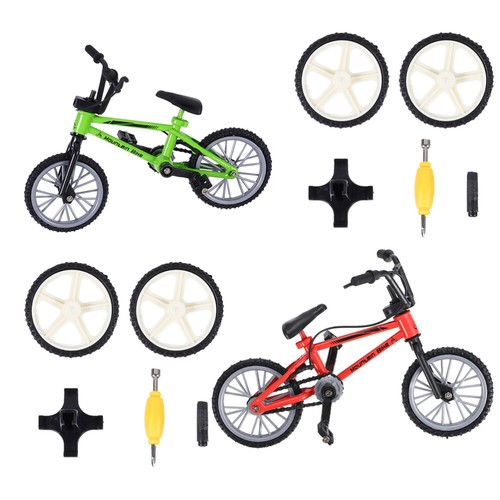 2 Sets Finger Cycling Board Game Child Fitness Toy Miniature Bike Toys