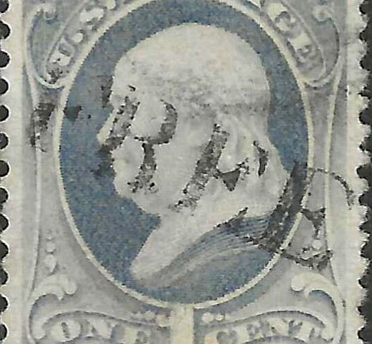 Billete Franklin de 1 centavo Sc #206 SOTN "GRATIS" escaso elegante cancelado 1883 EE. UU. 18F64 Foto 2 de 2