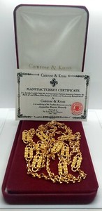 Authentic Vintage CAMROSE & KROSS Jacqueline Kennedy Gold Plated Paperclip Necklace w/ Box