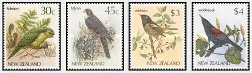 Timbres Oiseaux Nouvelle Zélande 924/7 ** lot 28167 - cote : 16 € - Photo 1/1