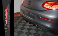CUP Diffusor Ansatz Schwarz FüR Mercedes C-Klasse W205 C205 AMG Line HeckschüRze