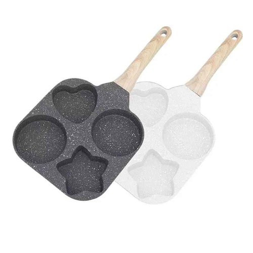 4 Hole Egg Pan Maker Fry Egg kitchenware Pot Cookware use for Induction Cooker