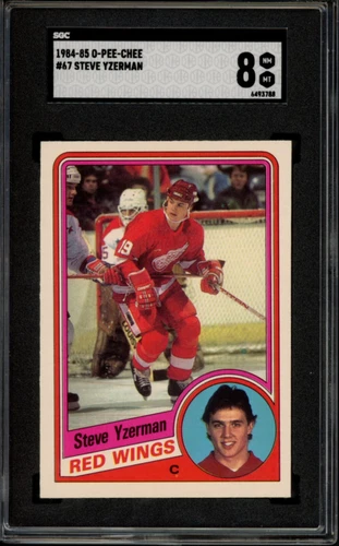 1984-85 O-Pee-Chee #67 Steve Yzerman OPC RC Rookie SGC 8 Nicely Centered