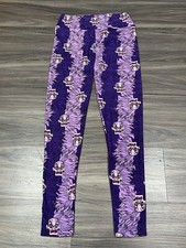 Lularoe Disney Purple Cruella De Ville 101 Dalmatians Youth Leggings One Size