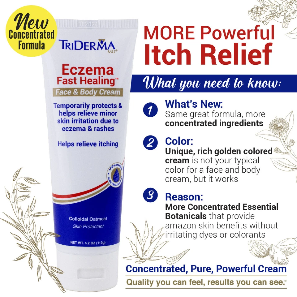 TriDerma Eczema Fast Healing Face & Body Soothing Cream - FSA Eligible - 4.2 oz - Image 3 of 4