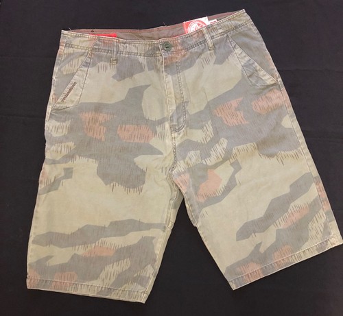 EUC OG VOLCOM SCOUT CARGO SHORTS HEAVY DUTY COTTON 6 POCKET CAMO OUTDOOR GEAR 35