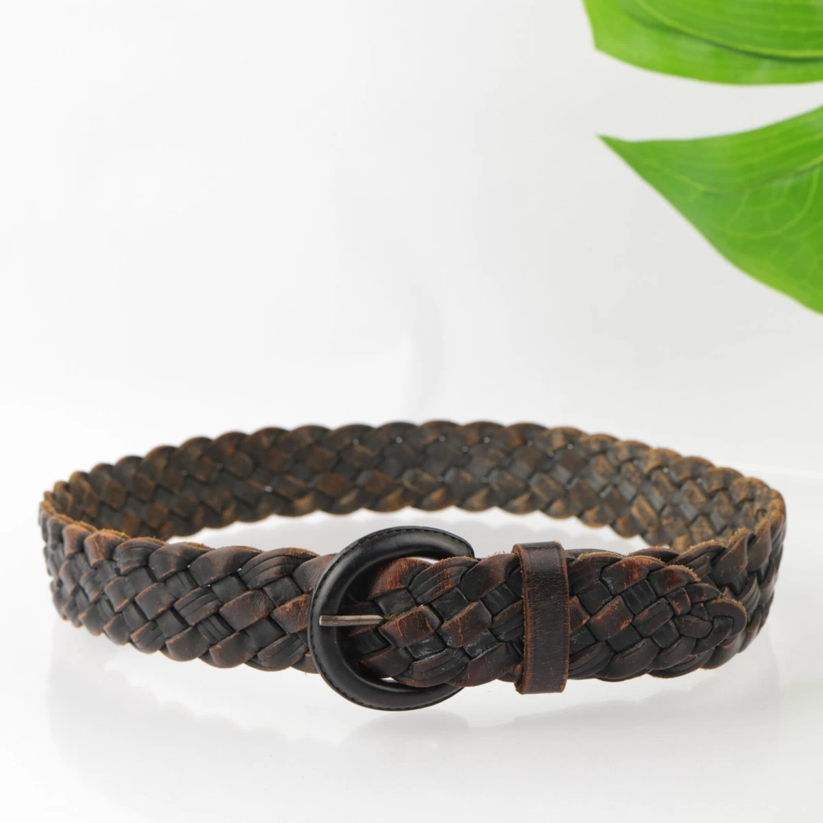 New Brighton Leather Woven Belt, NWT, Medium Brighton Women main image 3