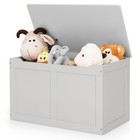 Wooden Toy Storage Box Kids Clothes Organiser Cabinet Chest Bench W/Flip-Top Lid