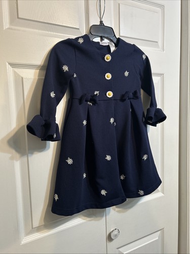 Blueberi Boulevard Daisy Coat Blue Size 6X Easter Church Floral Flowers - Picture 2 of 9