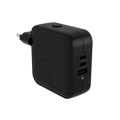 Hyper  HyperJuice 70W USB-C GaN Reise-Ladegerät (3C+1A) - Schwarz