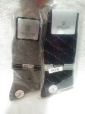 2 Pairs Korea Michel Klein Men Dark-Gray. Design blue with design