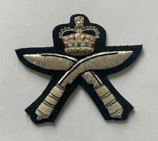 British Army Royal Gurkha Rifles bullion wire blazer badge
