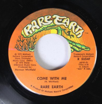 Soul 45 Rare Earth - Come With Me / Hum Along And Dance On Rare Earth