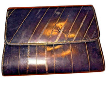 Vintage Eelskin Clutch Purse Handbag 80's Classic