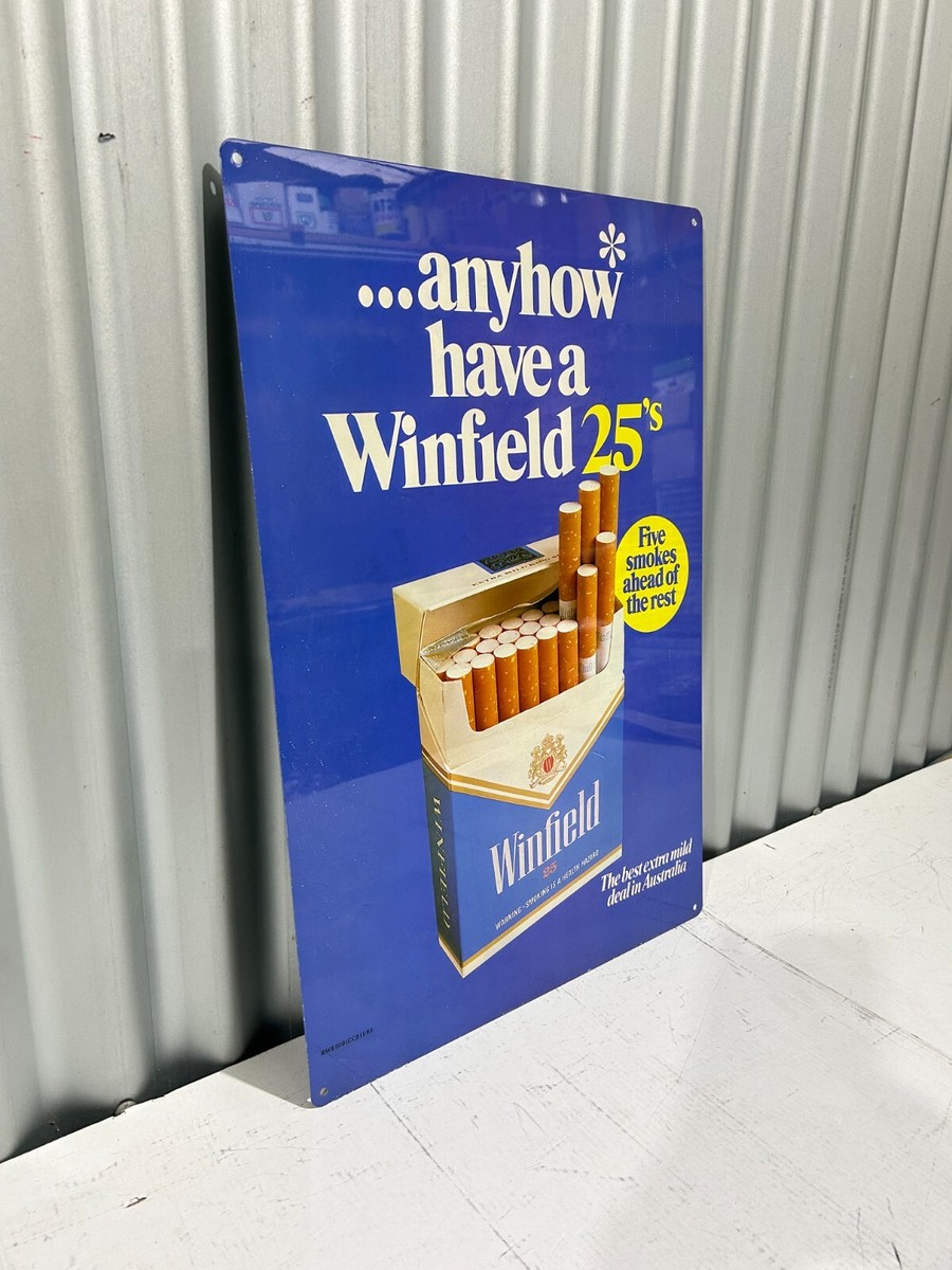 WINFIELD BLUE CIGARETTES METAL SIGN ADVERTISING
