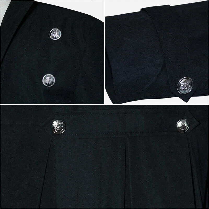 Men's Steampunk Edwardian Era Retro Renaissance Long Dress Jacket Coat Costume - Image 3 of 4