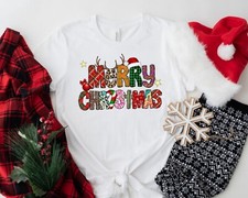 Merry Christmas Shirt, Cute Christmas Family Shirt, Women's Christmas tree Holid