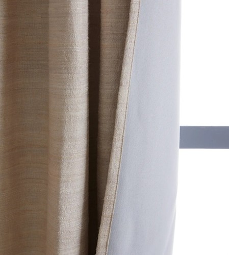 NWT! Quince Raw Silk Sand Blackout Curtains Set Of 2! 48"x108" (A13) - Picture 3 of 13