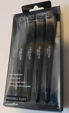 Olivia Rose - Duckbill Clips - Black - 4 Pack - New