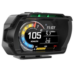 Smart Digital OBD2 HUD Affichage de la tête de voiture de jauge vers le haut KMH RPM HUD Alarme de vitesse temporaire