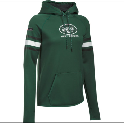Women's NFL NY Jets Combine Authentic UA Storm Armour Fleece Hoodie 2XL NWT
