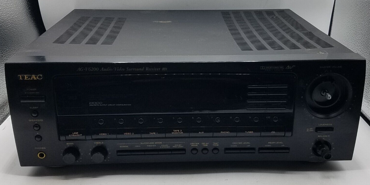 VINTAGE TEAC AG-V6200 AUDIO/VIDEO SURROUND RECIEVER Read