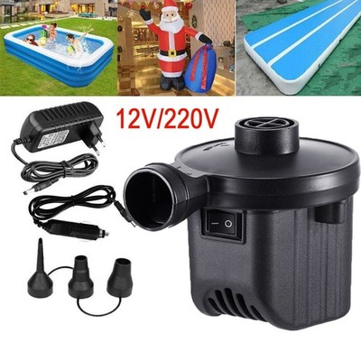Elektrische Luftpumpe Luftbett Luftmatratze Schlauchboot Pool Pumpe 220V / 12V