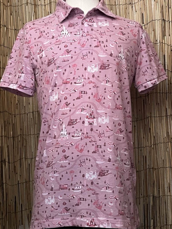 Disney Parks Mens / Ladies SS 3 Button Polo-Size Small-Cotton Poly Blend