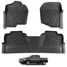 Floor Mats For 07-13 Chevy Silverado Gmc Sierra 1500 Crew Cab 07-14 2500 3500 Hd