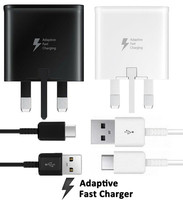 Genuine Samsung Galaxy  S8 S9 S10 S20+ S21 Fast Charger Mains Wall Plug Cable