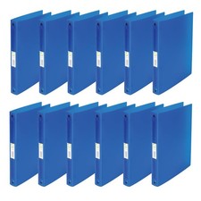 KF02905 Ringbuch / 12 Stück/ A4 4Ring 25 mm/Farbe Blau Transparent/aus Starke...