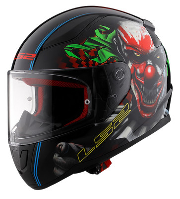 LS2 Rapid II Happy Dreams Full Face Motorcycle Helmet Gloss Black  Medium