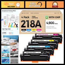 High Yield 4-Pack Toner Cartridges Compatible for HP 218A 218X Color LaserJet Pr