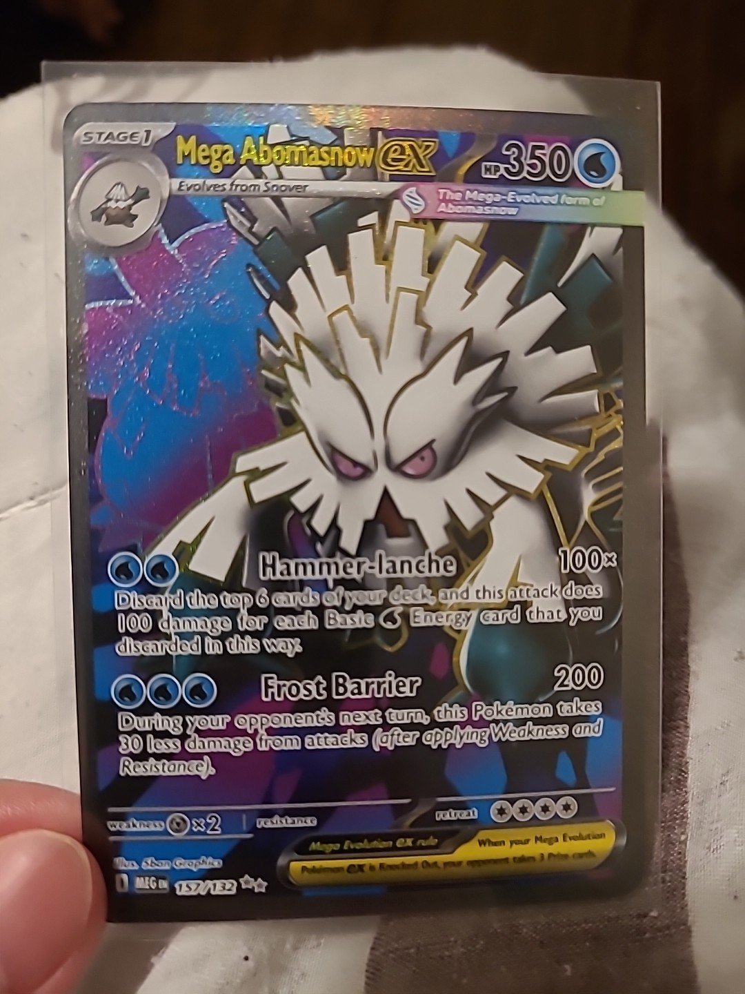 Pokemon Mega Abomasnow EX 157/132 Mega Evolution Ultra Rare Holo NM English