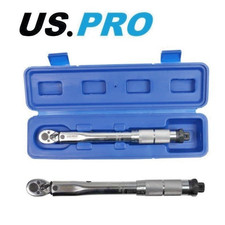 US PRO 1/4" Drive Calibrated Torque Wrench 2/24Nm Dual Scale Ratchet Head
