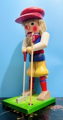 Christian Ulbricht Smoker Germany  Golfery  Wood Figurine Handmade 12 