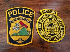 A Pair (2) Martinsville Virginia Law Enforcement Police Patches