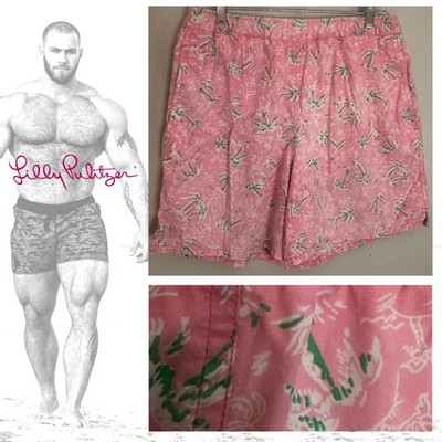 Lilly Pulitzer Swim Trunks Medium Gently worn 100% cotton 32-38'' waist 6'' inseam