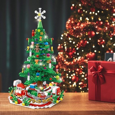 701Pcs Christmas Countdown Calendars Tree Building Set Desktop Advent Calendar