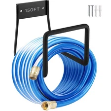 Metal Garden Hose Holder - Wall Mount Heavy Duty Holds Up to 150Ft Hose