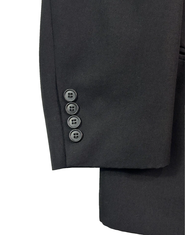 Blazer 42R Negro Doble Pecho Años 90 De Colección Chaqueta Traje Deportivo Abrigo Mezcla Lana EE. UU. Foto 2 de 4