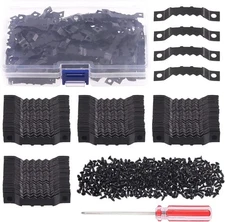 600Pcs Sawtooth Picture Frame Hanging Hangers Double Hole with Screws and