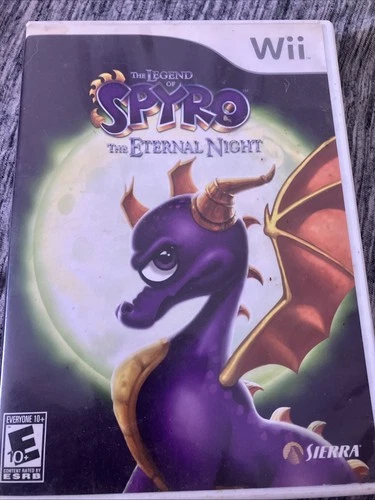 Nintendo Wii Spyro the Eternal Night Case Game 2007 Instructions, Tested Working