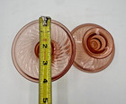 2 Vintage Pink Depression Glass Candle Holders — photo 2