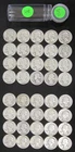 1942 P Washington Silver Quarter Roll - Circulated - 40 Coins - Actual Coins L48