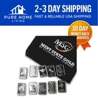 TEN One Gram .999 Pure Silver Bars - Unique Designs in Elegant Jewelry Pouch