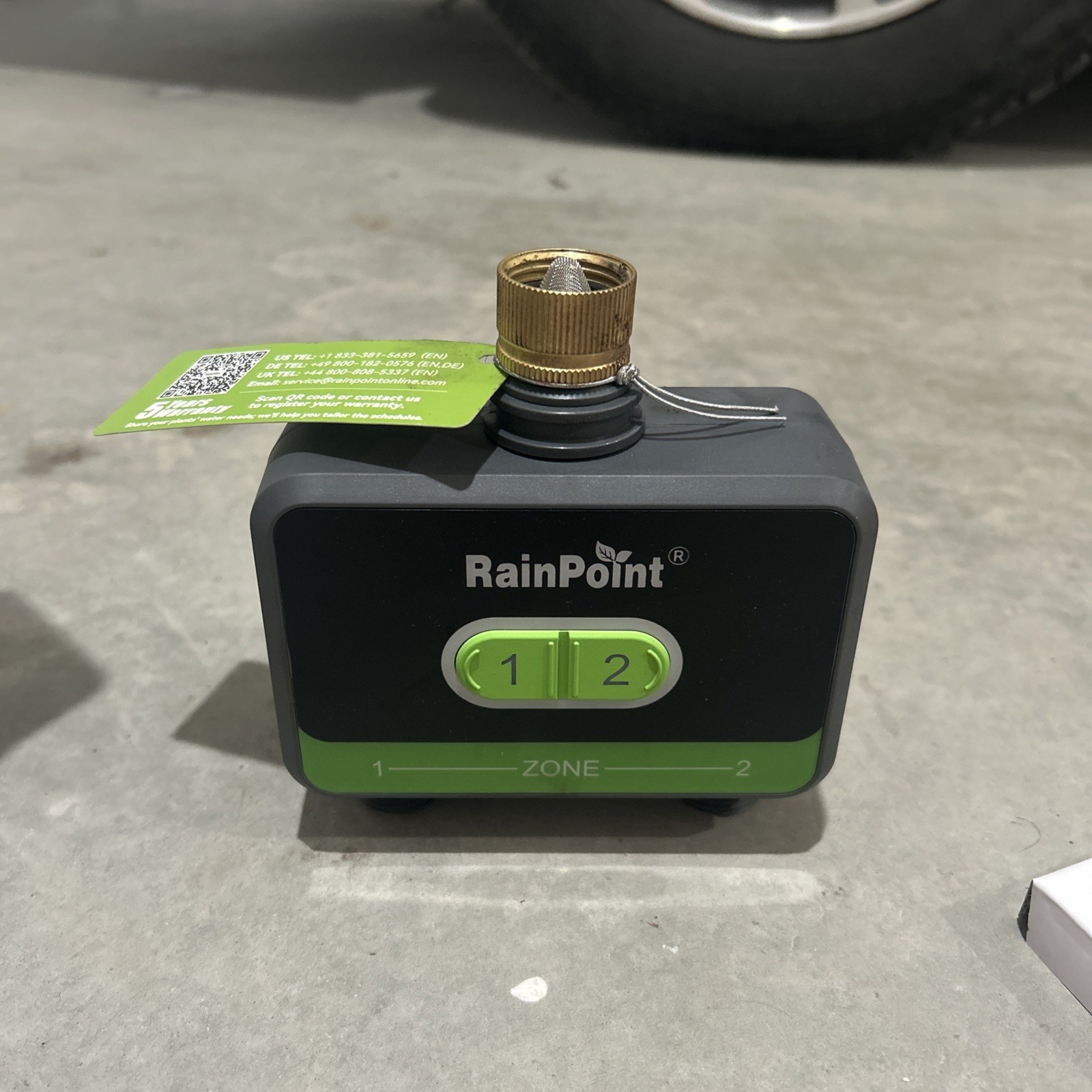 RainPoint WiFi Water Timer for Garden Hose with Brass Inlet, 2-Zone Smart Hose T