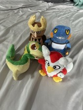 Pokémon Center Plush Lot Noctowl Croagunk Snivy Delibird 